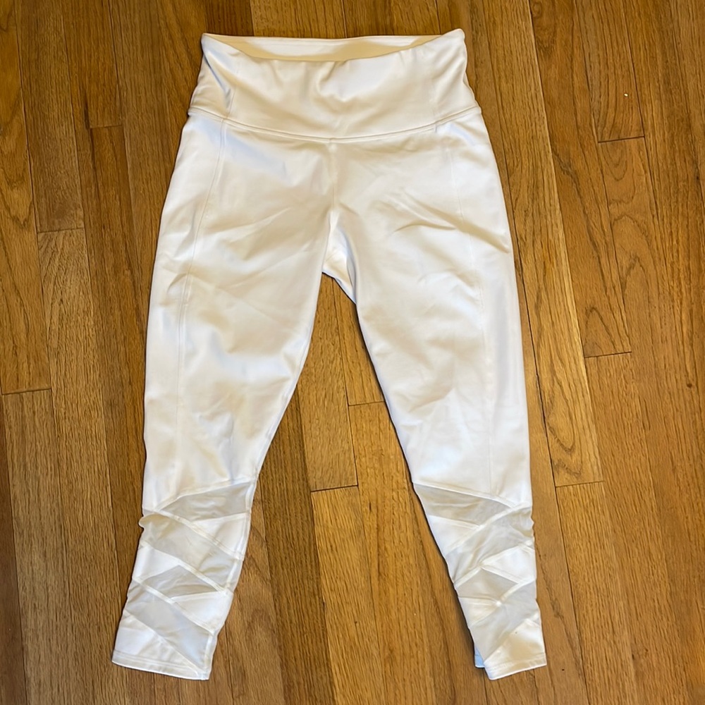 Athleta cropped legging white